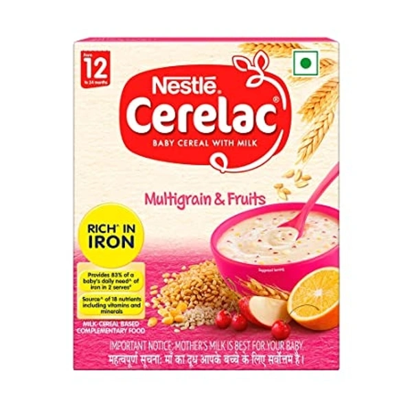 Nestle Cerelac Multigrain & Fruits From 12-24 Months - 300g