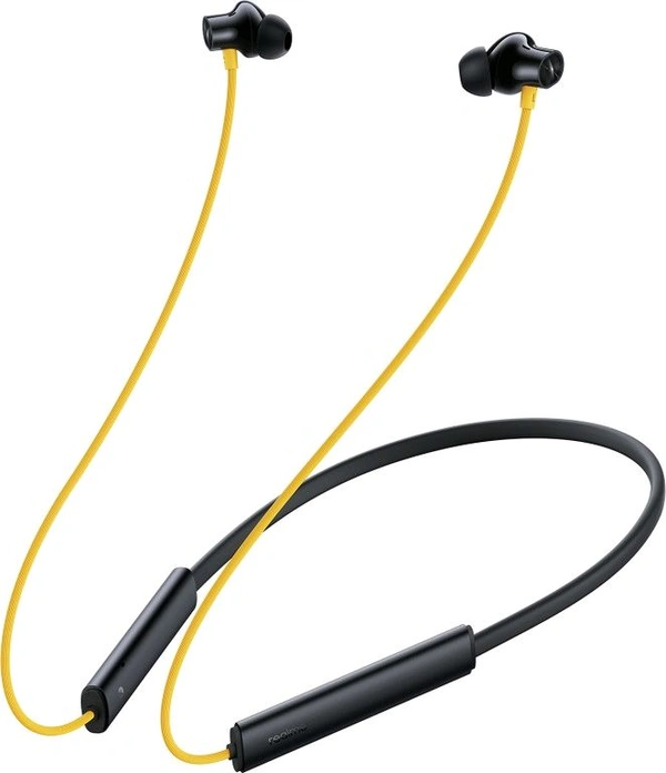 Compatible With realme Buds Wireless 3 with 30dB ANC, 360 degree Spatial Audio, upto 40 hours Playback Bluetooth Headset (Bass Yellow, In the Ear)