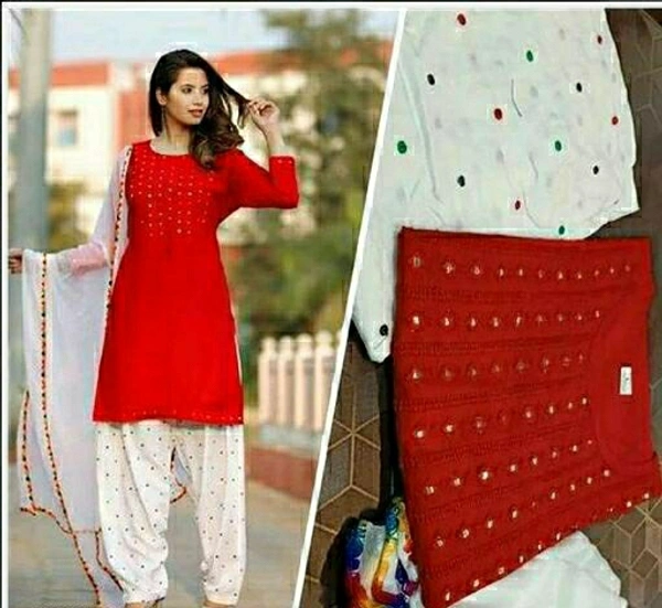 Adrika Fashionable Women Dupatta Sets - Pink, S