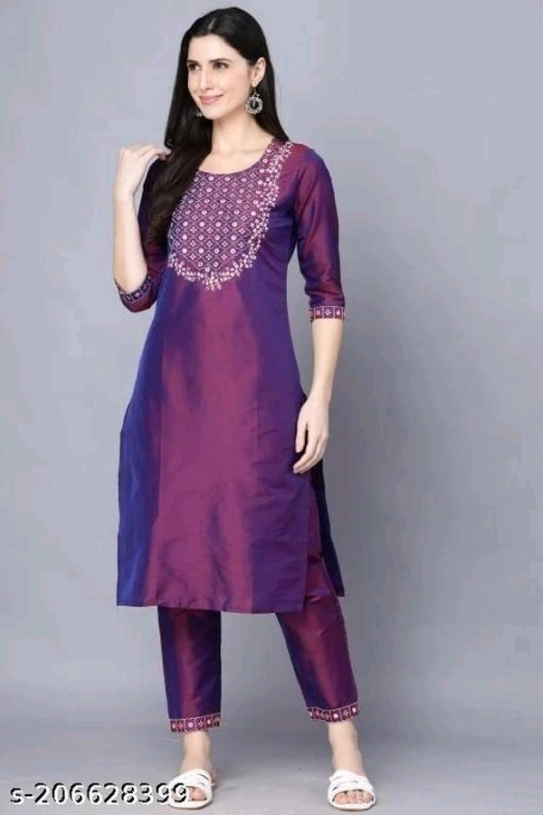Aagam Graceful Women Kurta Set - Pigment Indigo, S M L XL XXL