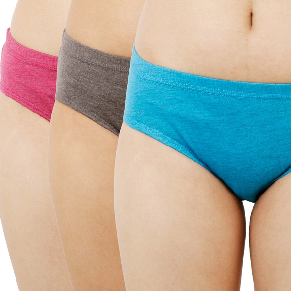 Ladyland  Women panty Solid Color Pack of 3