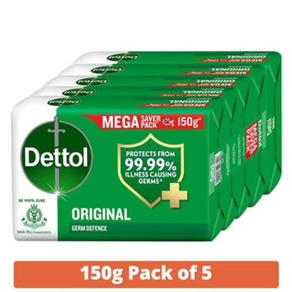 Dettol Original Soap 150g Pack Of 5