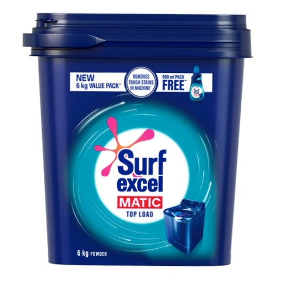 Surf Excel Matic Top Load Detergent Powder 6kg - 6.0