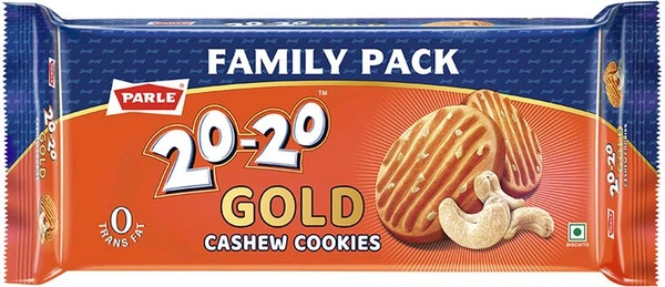Parle 20 20 Gold Cashew Biscuit 600gm Pack Of 2
