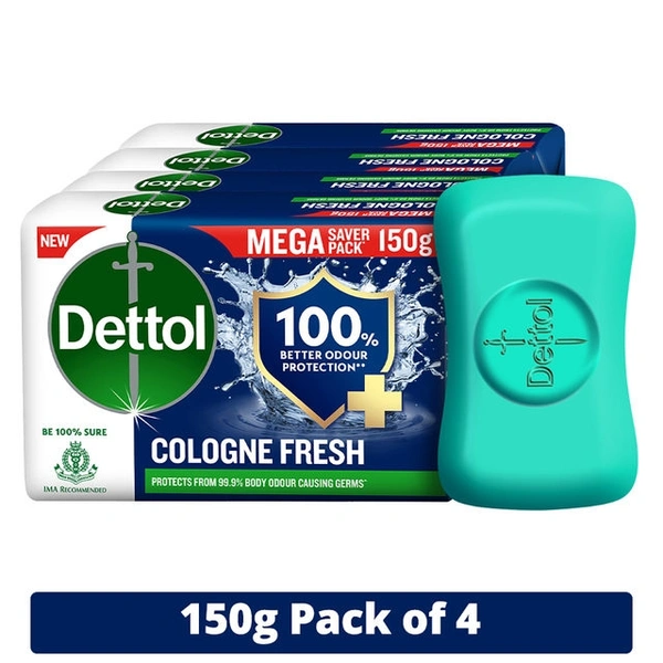 Dettol Soap Cologne Fresh 100gm Pack Of 4