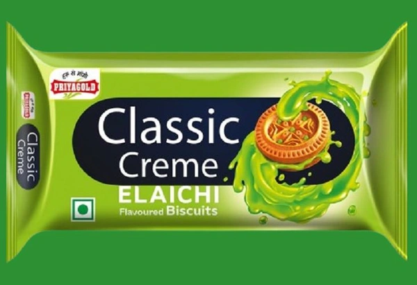 Priyagold Classic Creme Elaichi Flavoured Biscuit 128gm  - 0.128