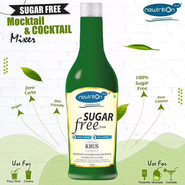Newtrition Sugar Free Khus Sharbat 500ml