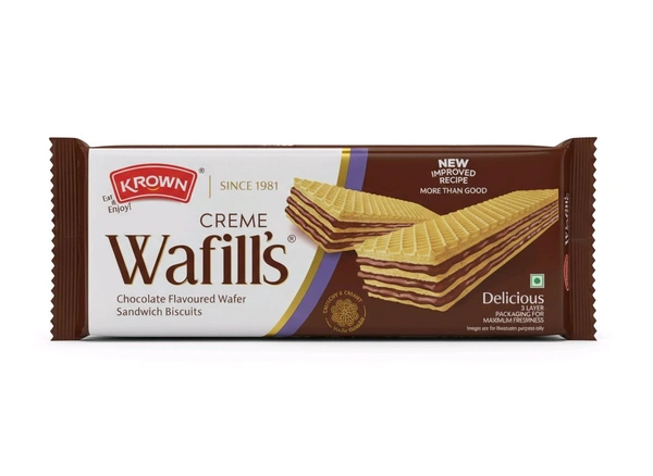 krown Creme wafills Chocolate Flavoured Biscuits 150gm Buy1 Get1 Free