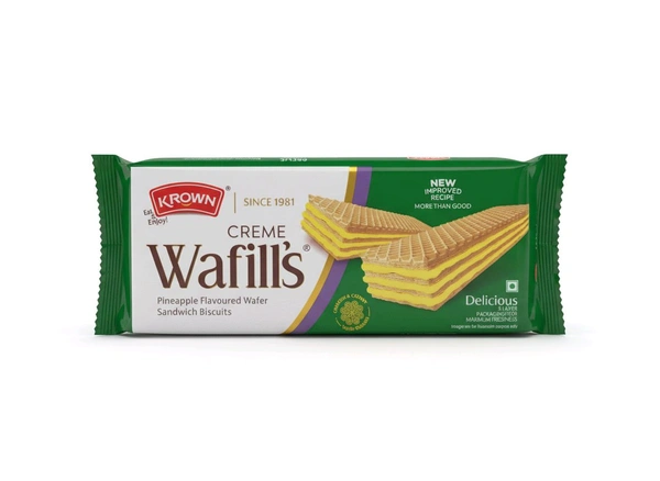 Krown Creme Wafills Pineapple Flavoured Biscuit 150gm Buy1 Get1 Free