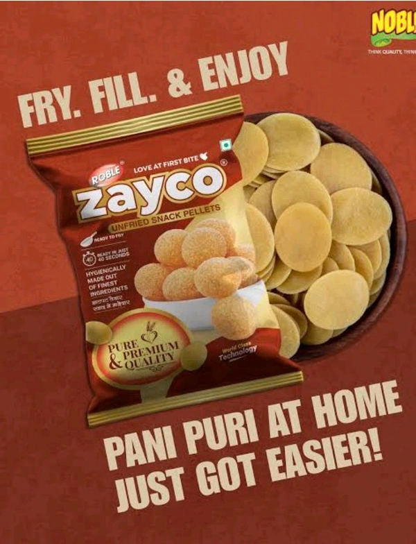 Zayco Unfried Snack Pellets 1kg ( Kacchi Pani Puri Tikia) - 1.0