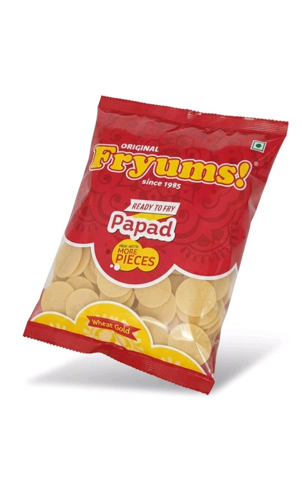  Original Fryums! Ready To Fry Papad 1kg ( Kacchi Pani Puri Tikia) - 1.0