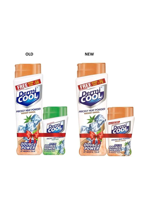 Dermi Cool Prickly Heat Powder Radiant Sandal 150gm With Dermi Cool Double Powder Of Neem S Tulsi 