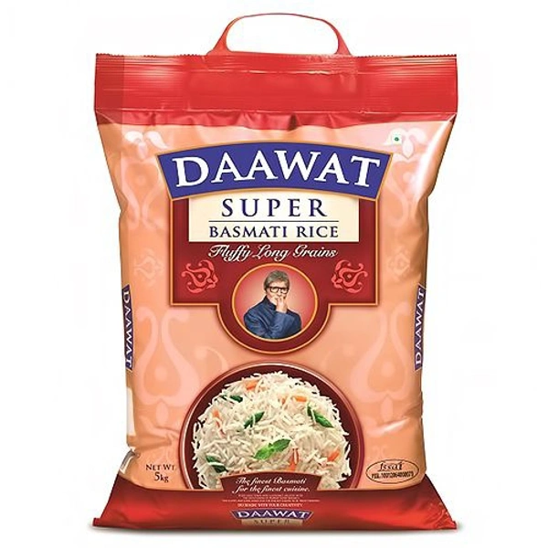 Daawat Super Basmati Rice 5kg  - 5.0