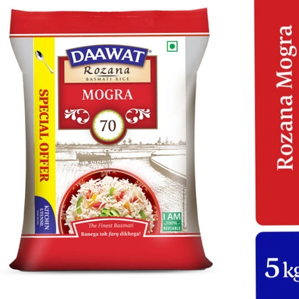 Daawat Rozana Basmati Rice Mogra 5kg - 5