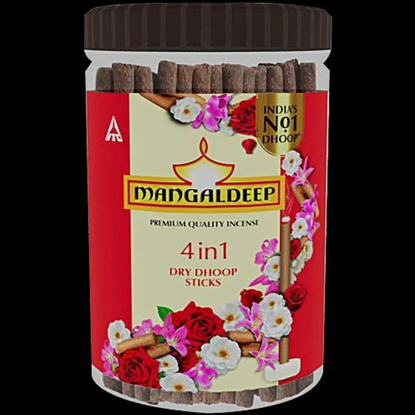 Mangaldeep 4 in 1 Dry Dhoop Sticks 100gm - 0.1