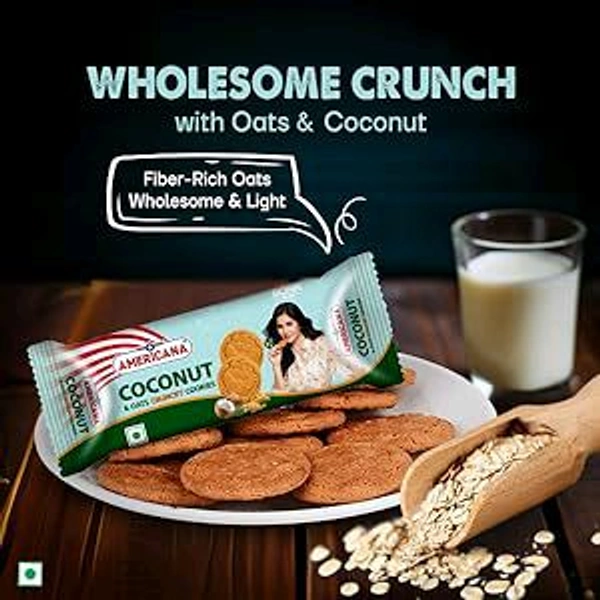 Americana Coconut & Oats Crunchy Biscuits 90gm  - 0.09