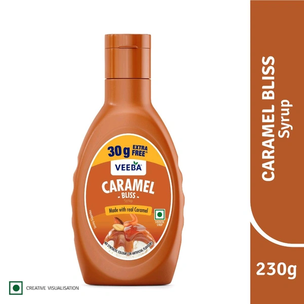 Veeba Caramel Bliss Syrup 230gm 