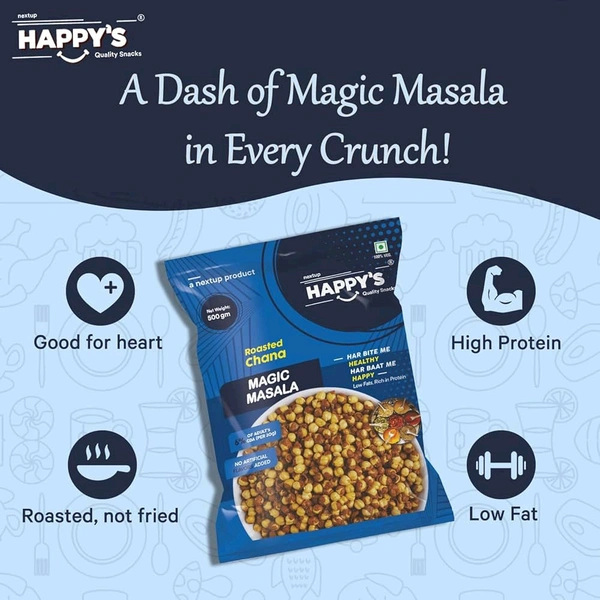 Happy's Roasted Magic Masala Chana 200gm 