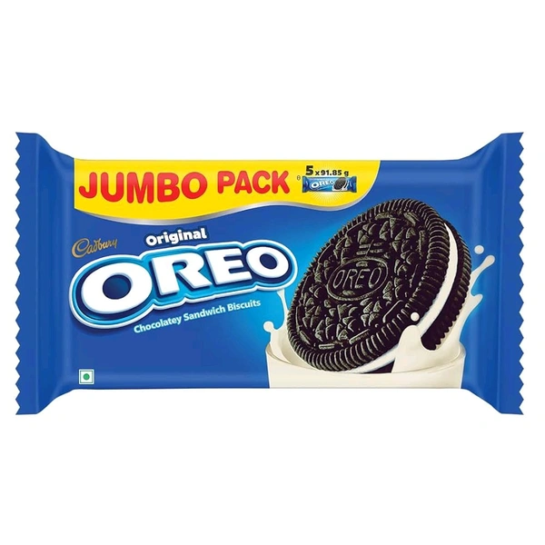 Cadbury OREO Chocolatey Sandwich Biscuits Jumbo Pack (5×91.85g)
