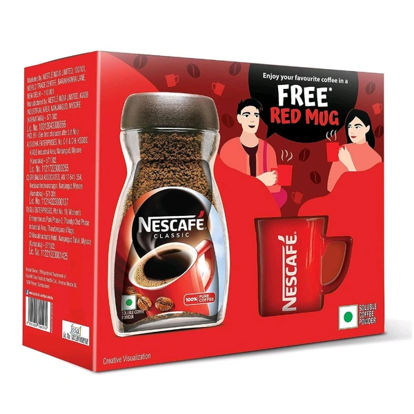Nescafe Classic Coffee 180g with Free Red Mug