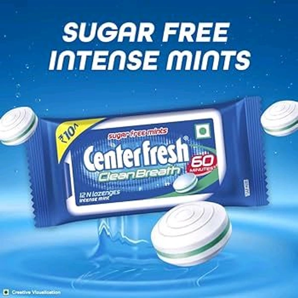 Center Fresh Clean Breath Sugar Free Intense Mints 3.6g