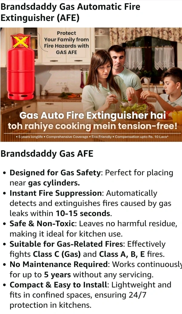 Brandsdaddy AFE Auto Fire Extinguisher 0.6kg