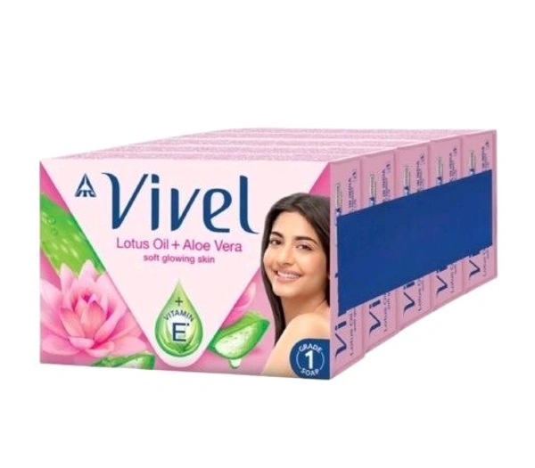 Vivel Lotus Oil+Aloevera 90Gm Pack Of 5