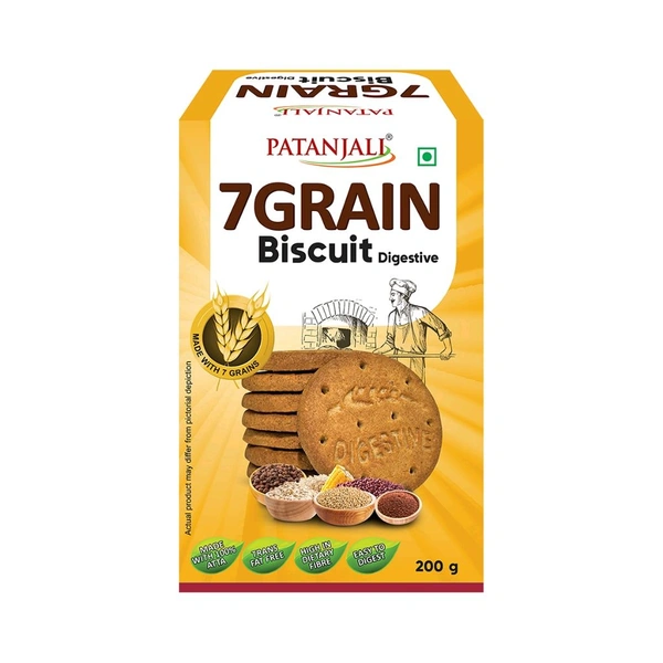 Patanjali 7 Grain Digestive Biscuits 200Gm