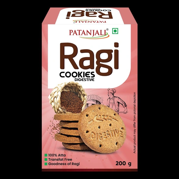 Patanjali Ragi Digestive Cookies 200Gm