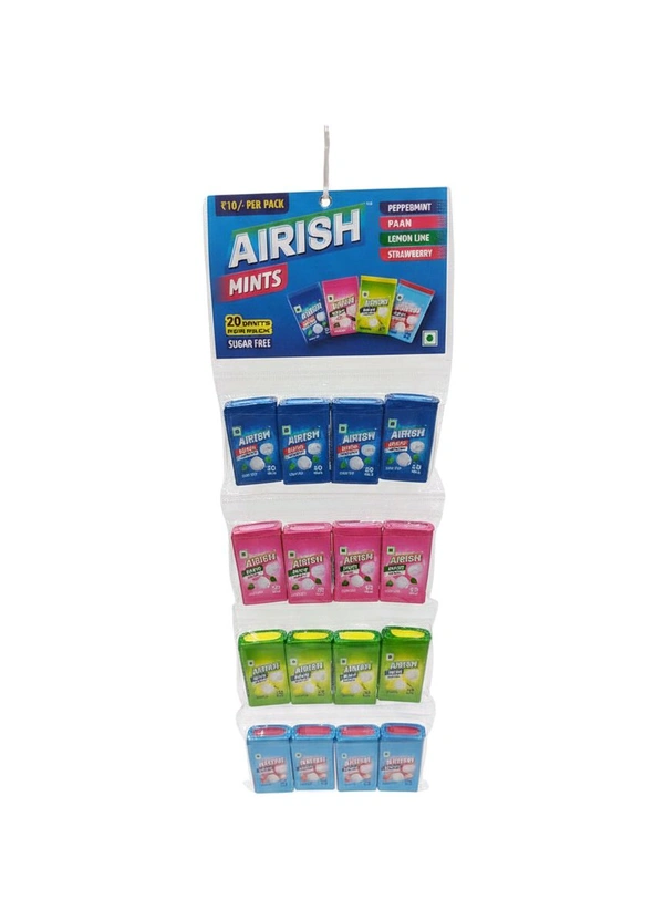 Airish Mints 4 Flavours Hanger Of 16 Bottles 