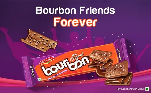 Britannia Bourbon Chocolate Cream Biscuit 150gm