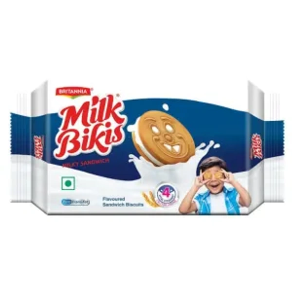 Britannia Milk Bikis Milky Sandwich Biscuits 200G