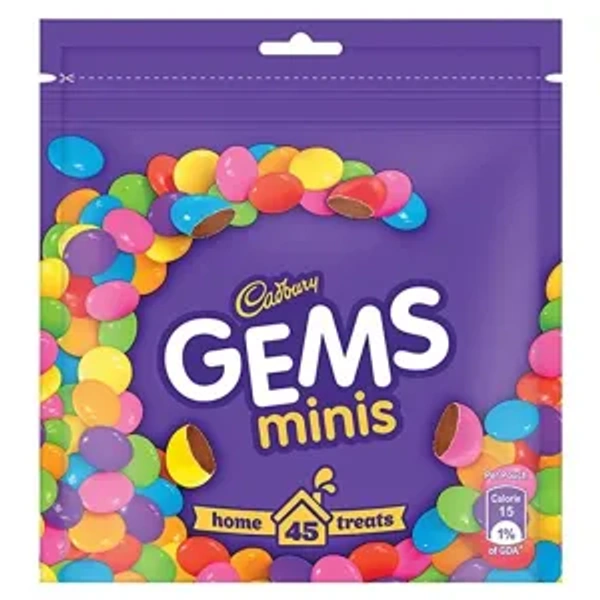 Cadbury Gems Home Treat Pack, 126.4g, 40 Count (Pack of 1)