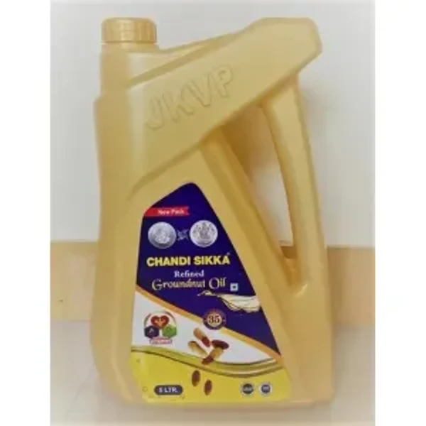 Chandi Sikka Refined Oil 5L Groundnut Oil