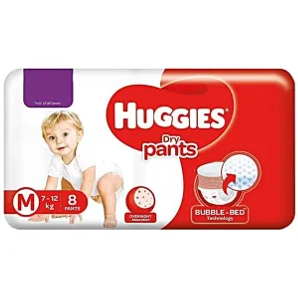 Huggies Dry Pants M Size 10 Diapers 7, 12Kg