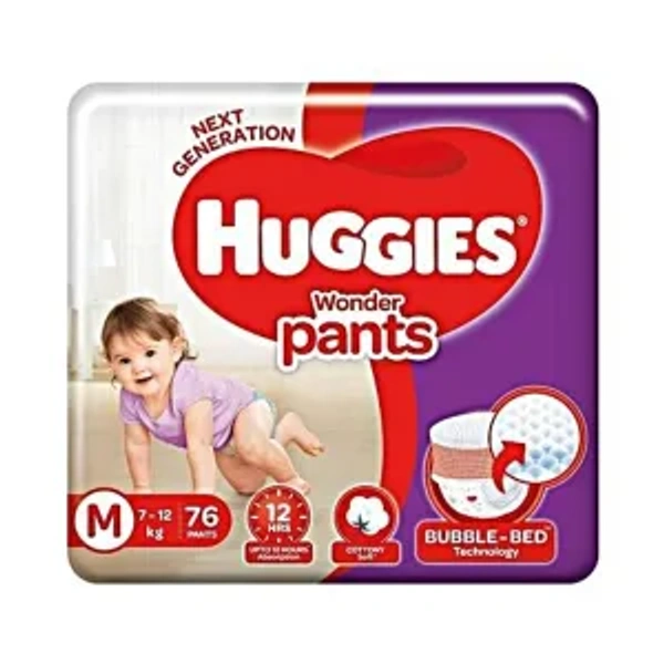 Huggies Wonder Pants M Size 76 Diapers 7, 12Kg