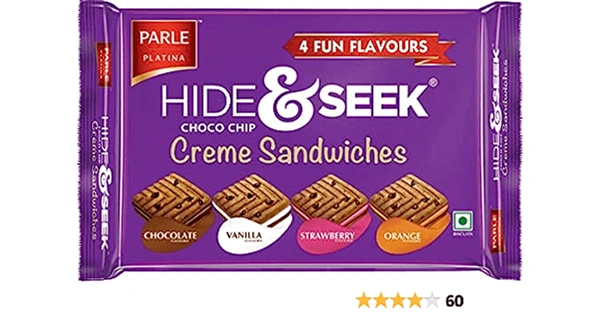 Parle Hide & Seek Creme Sandwich Biscuit 400gm buy 1 get 1 free