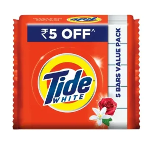 Tide White Detergent Bar Soap 200gm Pack Of 5
