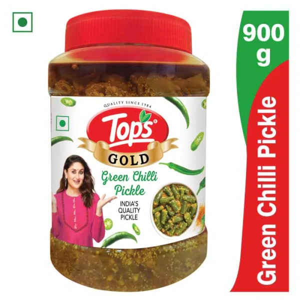 Tops Gold Pickle Green Chilli - 900gm