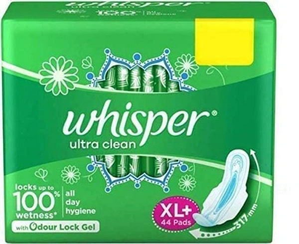 Whisper Ultra Clean Xl Sanitary Pads Pack Of 44