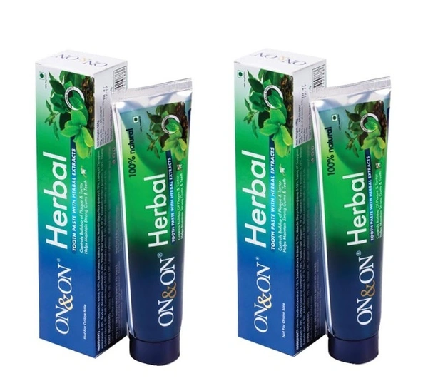 Elements On & On Herbal Toothpaste - 150gm | Helps to maintain strong gums & teeths | Herbal Tooth Paste ( Pack of 2)