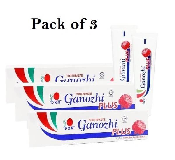 DXN Ganozhi Plus toothpaste - contains ganoderma - 150Gm ( Pack of 3 )