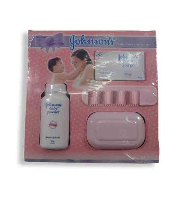 Johnson Baby Gift Set - soap 75g+powder 100g+ baby cotton bib 1