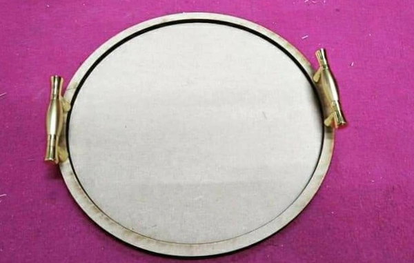  Round Tray With Handle - 12"