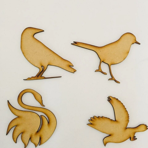 Birds-4 Piece - 3"2.5mm