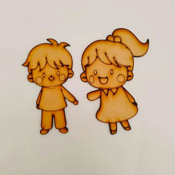 Boy & Girl Fridge Magnet - 3"