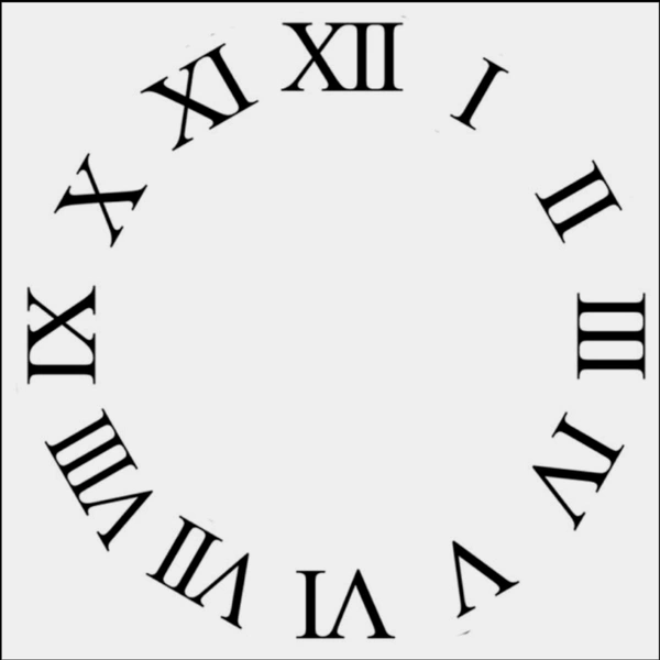1-12 Roman No. Set - Mdf