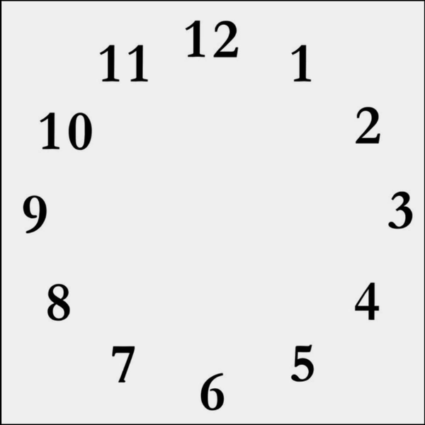 1-12 No. Set  - Mdf