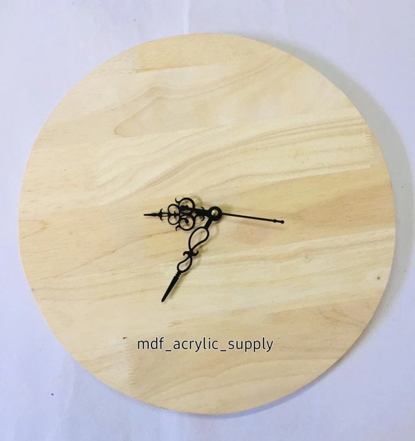 Rubber Wood Clock - 15", Round