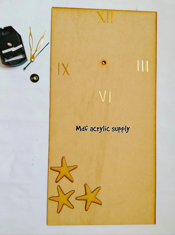 Rectangular Clock With Machine - 20*12", 6mm